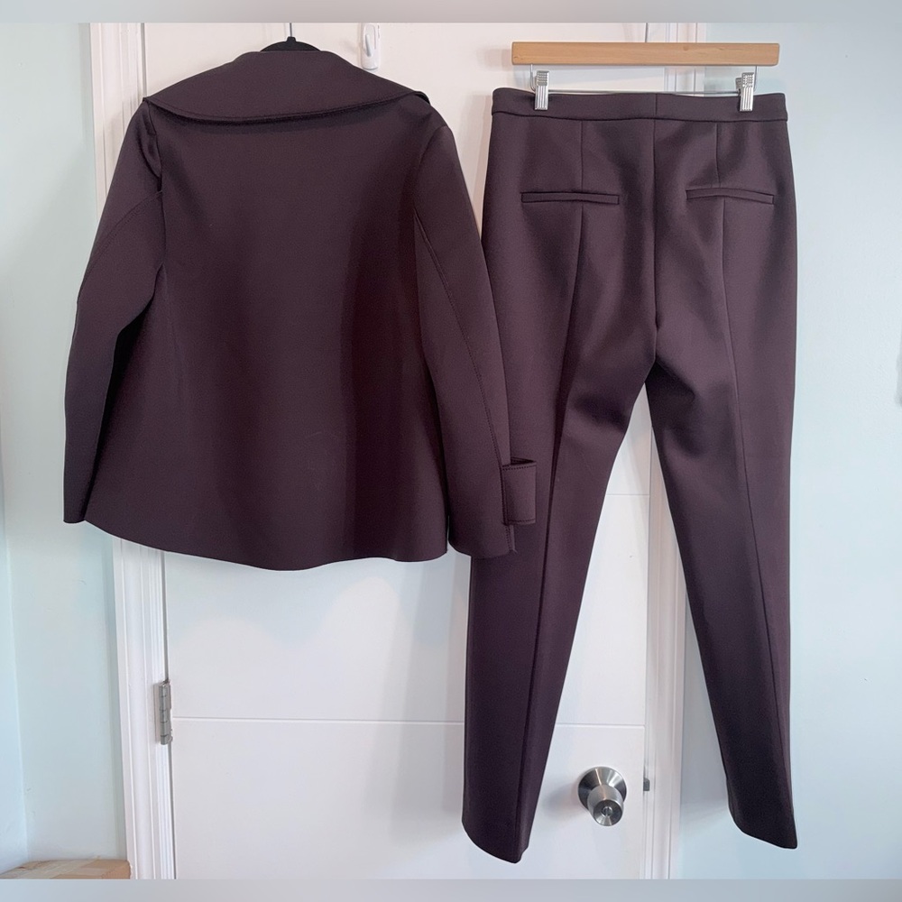DOROTHEE SCHUMACHER Emotional Essence Brown Jacket Pant SUIT TWO PIECES 2/ 4 - Picture 8 of 11